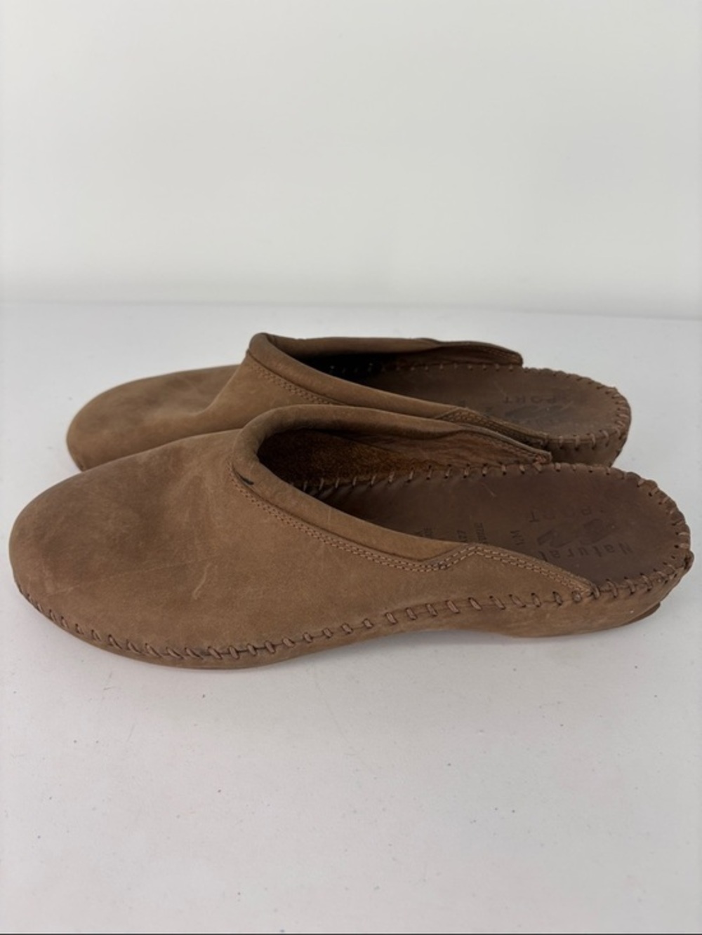 🦤 Natural Sport Suede Slip-On Mule Clogs in Brown Roma